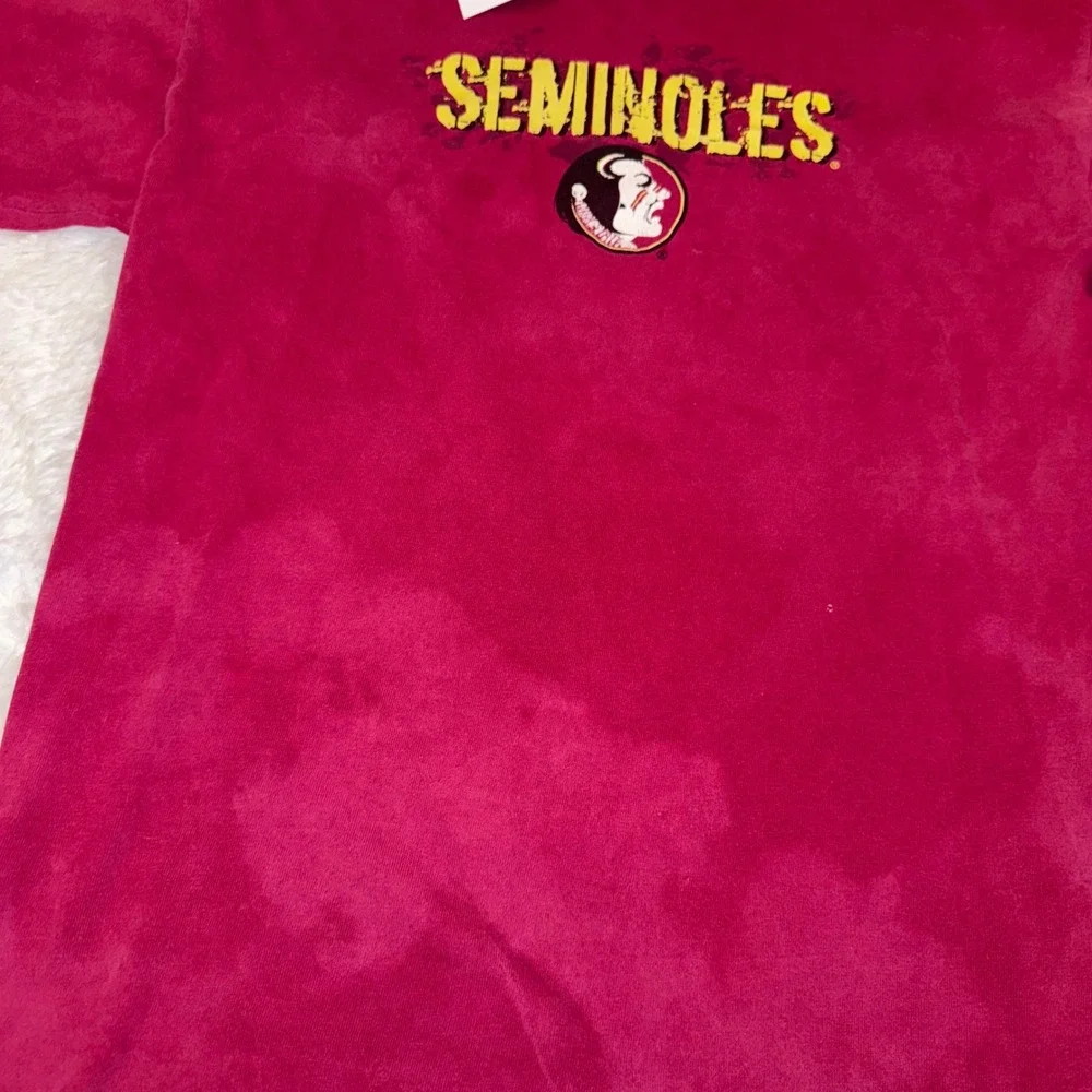 Tri-Lake FSU Seminoles T-Shirt Mens M Maroon Excellent Distressed Acid Wash‎